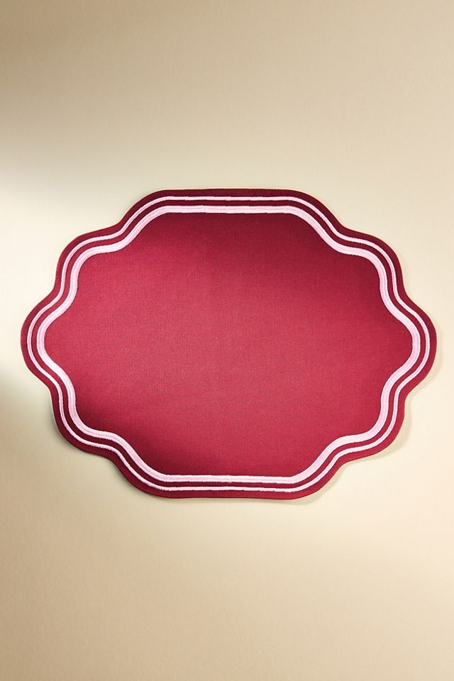 Madeline Embroidered Cotton Placemat #1