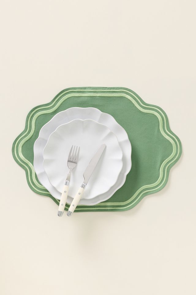 Madeline Bestickte Baumwoll-Tischsets #1