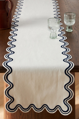 Anthropologie Madeline Table Runner In Black