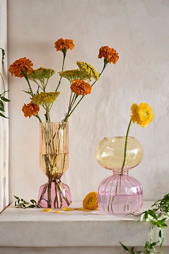 Stacked Orbs Glass Vase