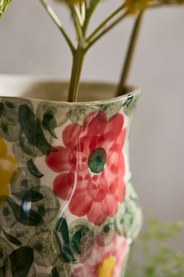Watercolor Florals Ceramic Vase #1