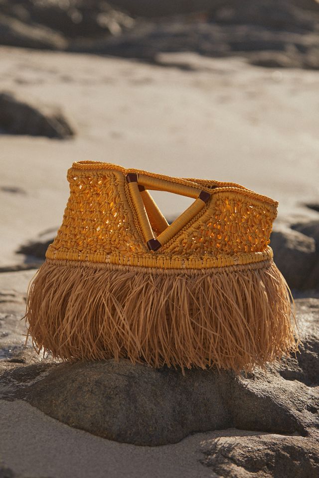 Sensi Studio Netted Beach Basket Bag | Anthropologie