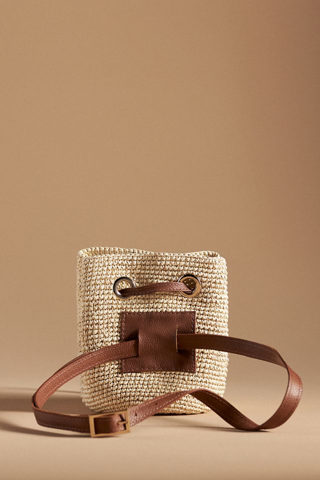 Sensi Studio Raffia Pouch Belt Bag #2
