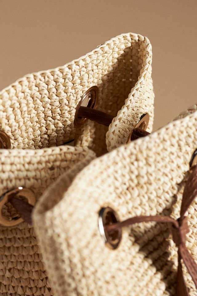 Sensi Studio Raffia Pouch Belt Bag #3