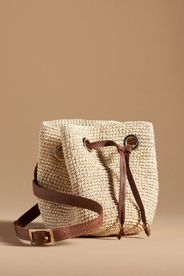Sensi Studio Raffia Pouch Belt Bag #1