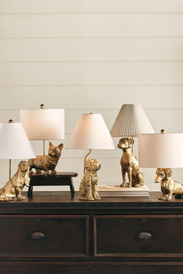 Anthropologie Dog Table Lamp