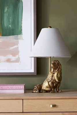 Anthropologie Dog Table Lamp