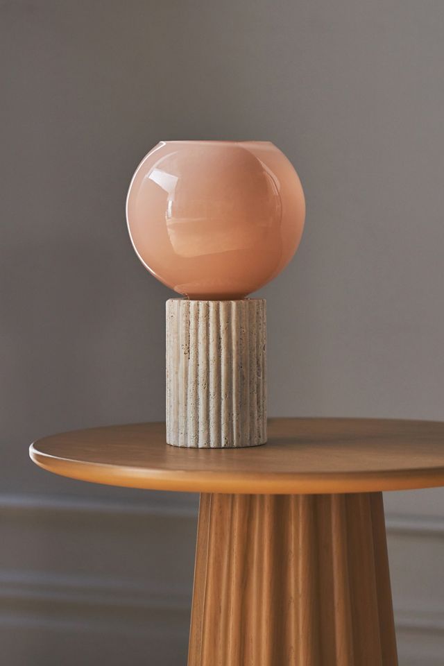 Lollipop Travertine Table Lamp #1