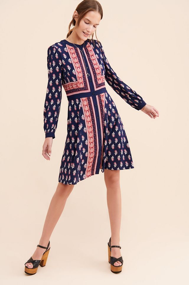 Anthropologie woodblock midi clearance dress