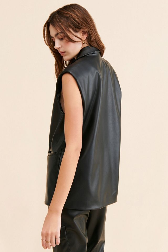 Native Youth Ian Vegan Leather Gilet #1