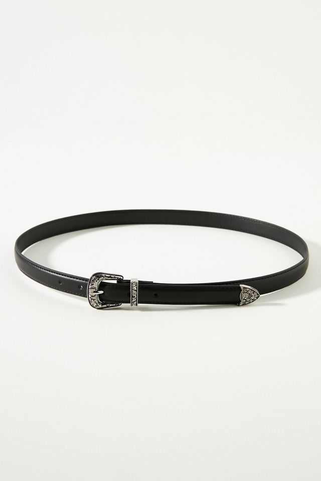 True Western Faux-Leather Belt