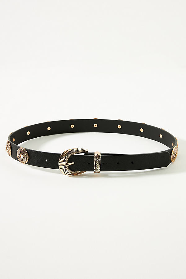 Western Coin Leather Belt