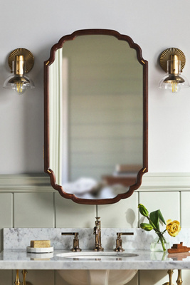 Alia Acacia Wood Mirrored Medicine Cabinet