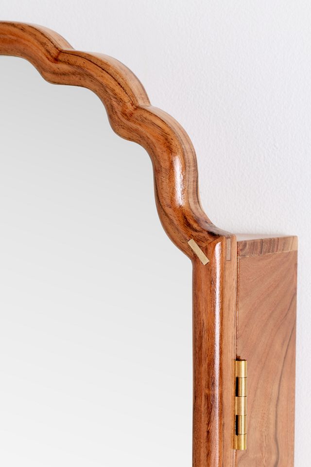 Alia Acacia Wood Mirrored Medicine Cabinet #3