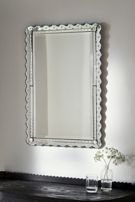 Venetian Scalloped Glass Wall Mirror