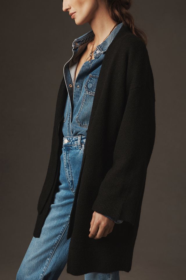 Flat White Tie-Front Cardigan Sweater #1