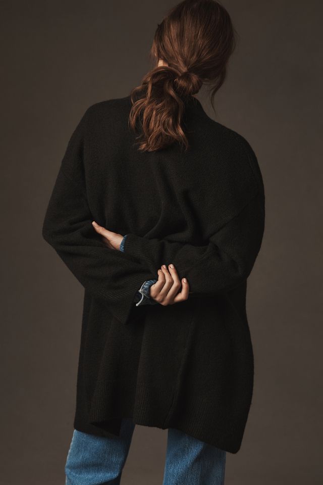 Flat White Tie-Front Cardigan Sweater #3