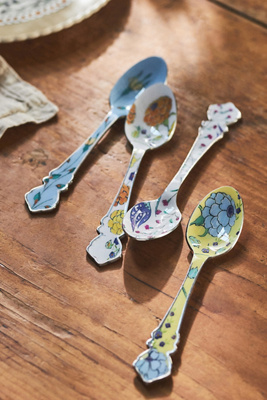 Betül Tunc Posy Teaspoons, Set Of 4 In Multi