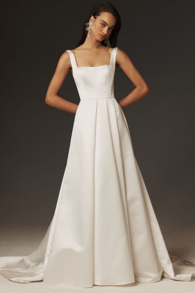 Wtoo by Watters Vivien Square Neck A Line Wedding Gown