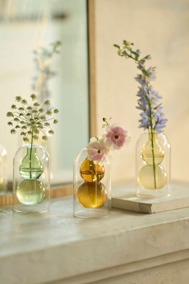 Bubble Cloche Glass Bud Vase #1