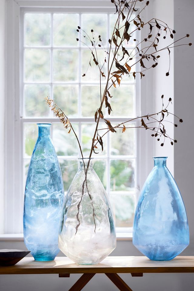 Recycled Glass Bottle Vase, Narrow #2