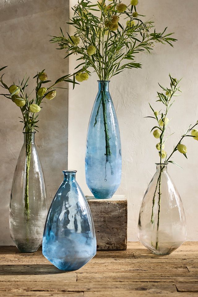 Clear Recycled Glass Balloon Vase Collection