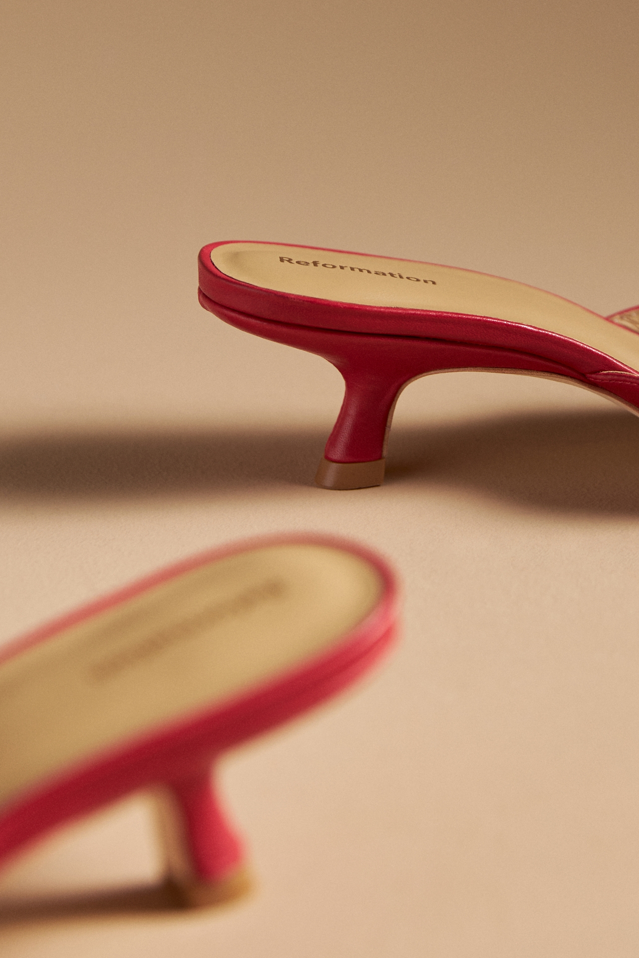 Reformation Wilda Kitten-Heel Mules