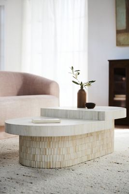 
Blanch Bone Inlay Sculptural Coffee Table