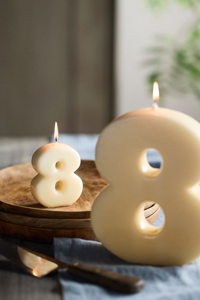 Hand-Dipped Number Candle #9