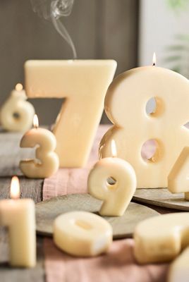 Hand-Dipped Number Candle