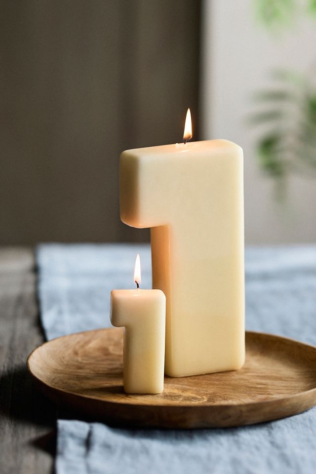 Hand-Dipped Number Candle #2