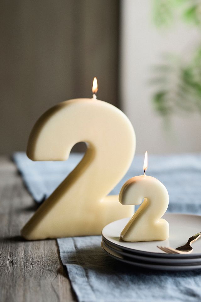 Hand-Dipped Number Candle #3