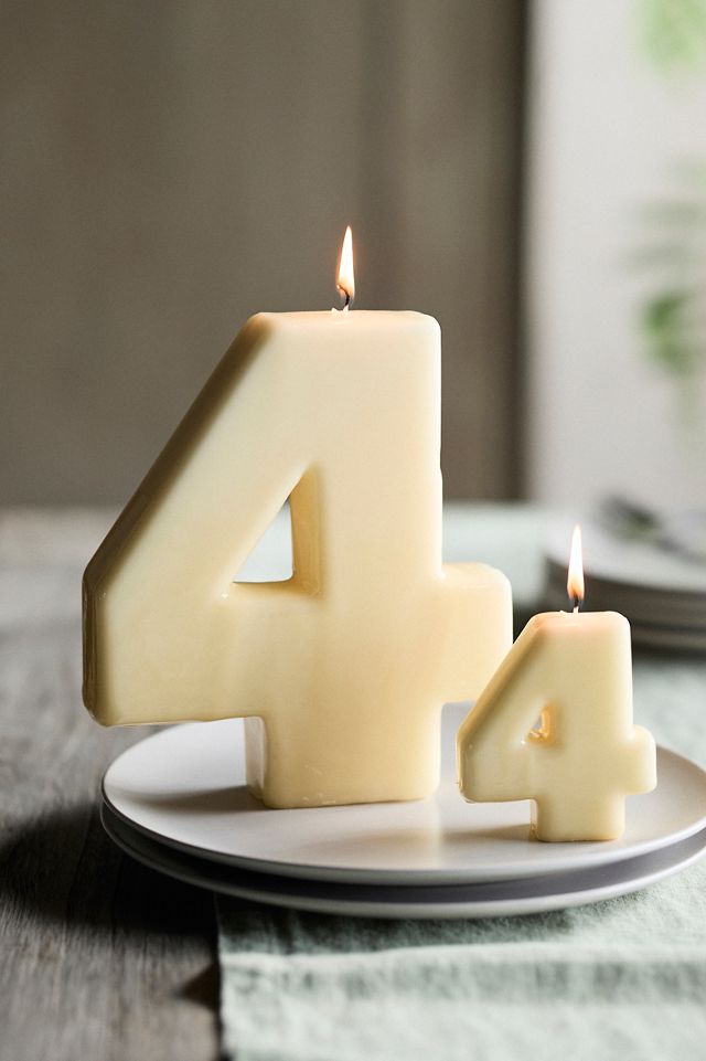 Hand-Dipped Number Candle #5