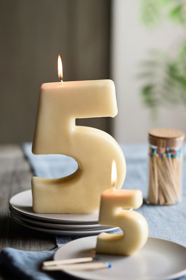 Hand-Dipped Number Candle #6
