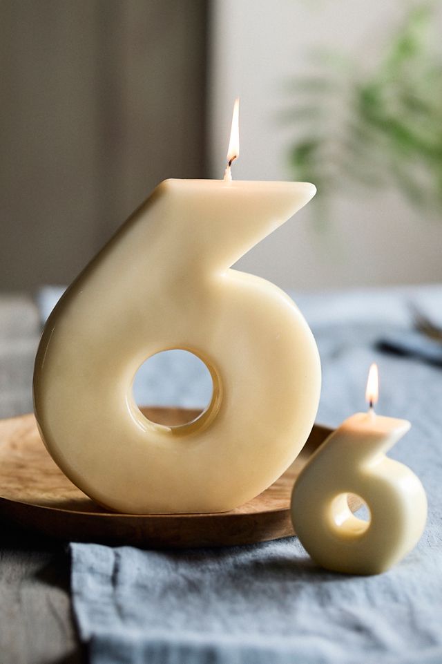 Hand-Dipped Number Candle #7