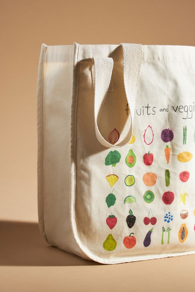Unfortunate Portrait Fruits & Veggies Tote #2