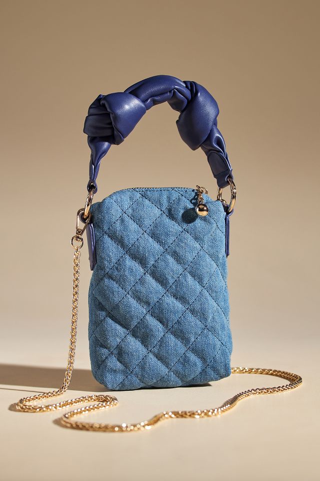 Denim quilted online bag