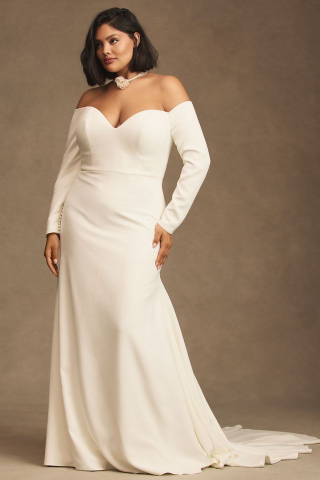 Willowby by Watters Nala Scoop-Neck Long-Sleeve Wedding Gown #6