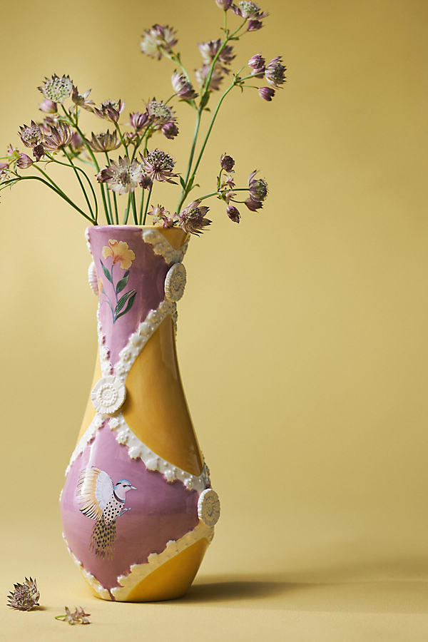 Pitta Floral Ceramic Vase, Tall