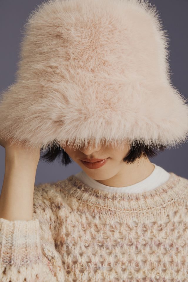 Anthropologie MaRve Blush Faux Fur Bucket Hat Maeve Faux Fur Bucket Hat | Anthropologie main image 2