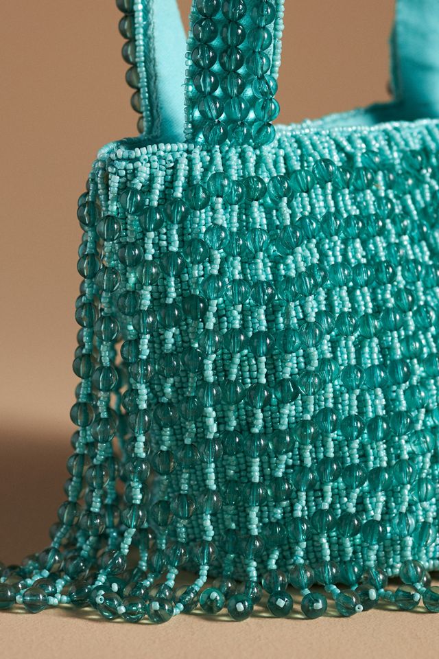 Beaded Fringe Bucket Bag #3