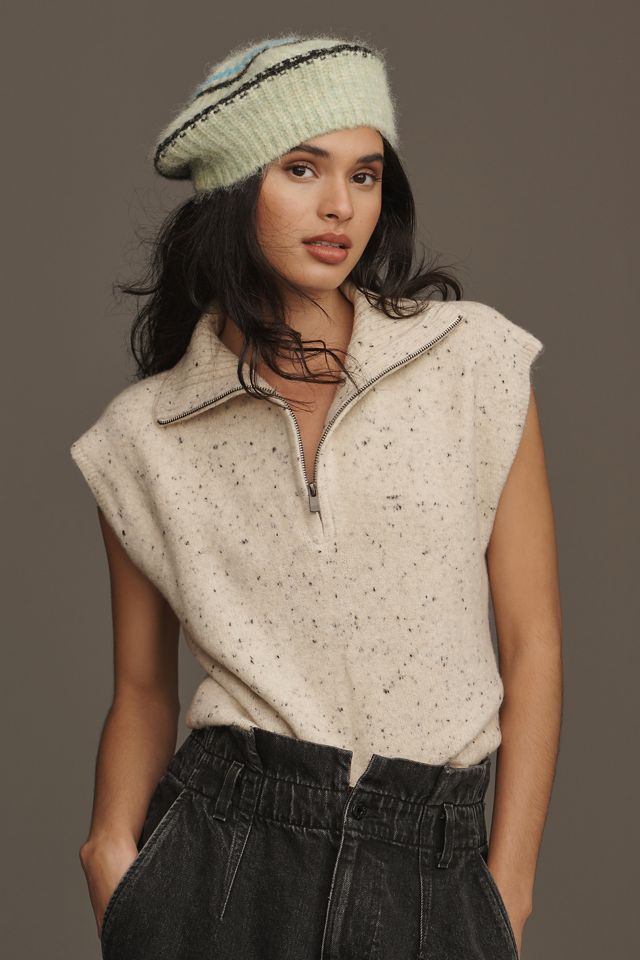 By Anthropologie Graphic Knit Beret #1