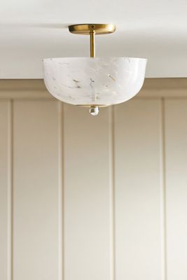 Marguerite Dotted Glass Flush Mount