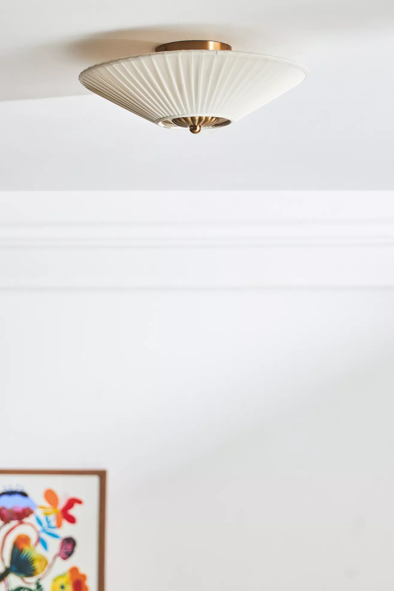 Stefanie Pleated Silk Flush Mount - thumbnail 2