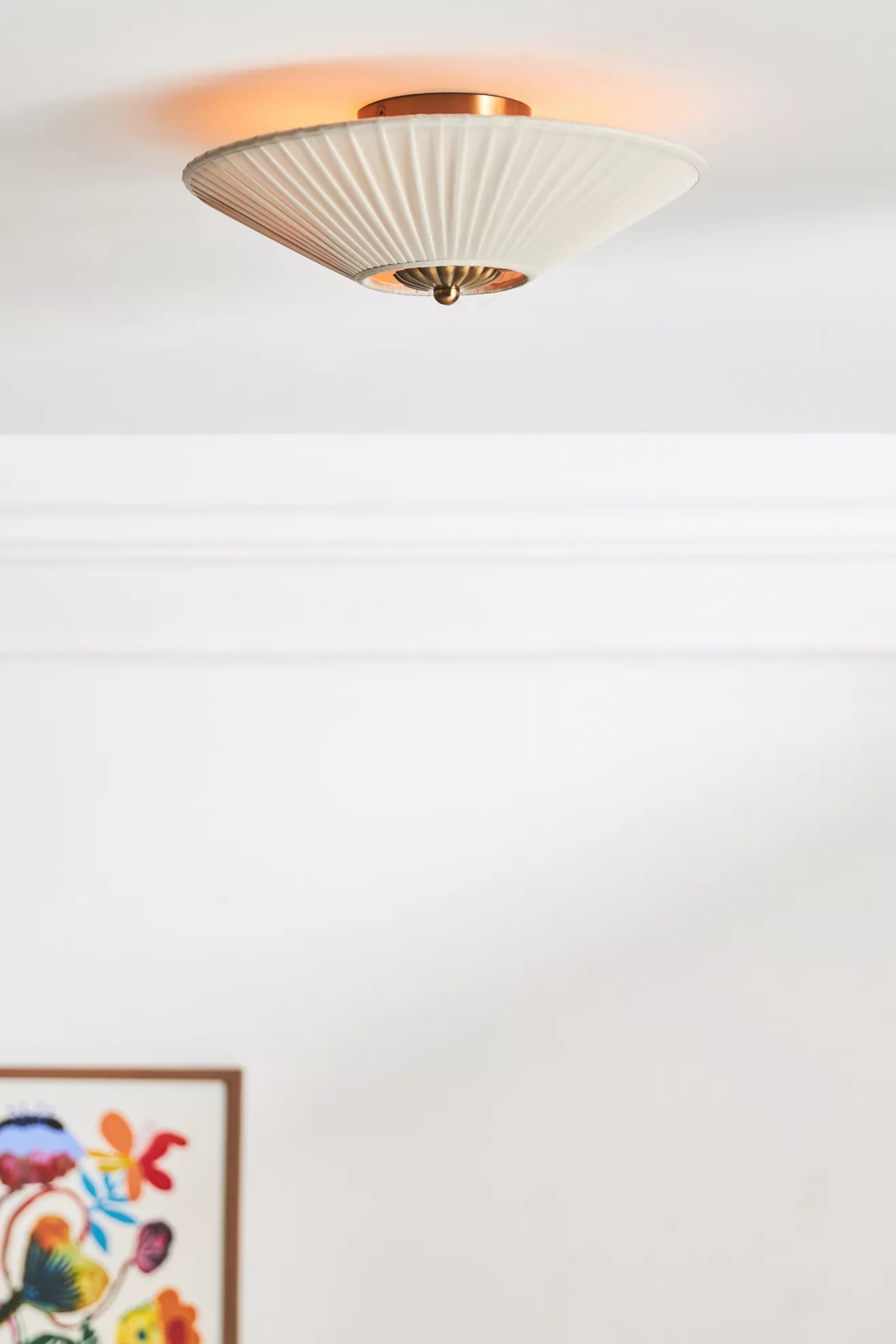 Stefanie Pleated Silk Flush Mount