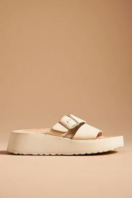 Shop Birkenstock Almina Exquisite Platform Sandals In Beige