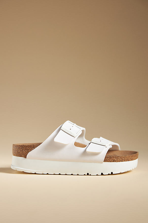 Shop Birkenstock Arizona Flex Platform Sandals In White