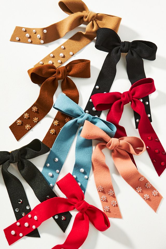 Embellished Felt Hair Bows, Set of 2 #1