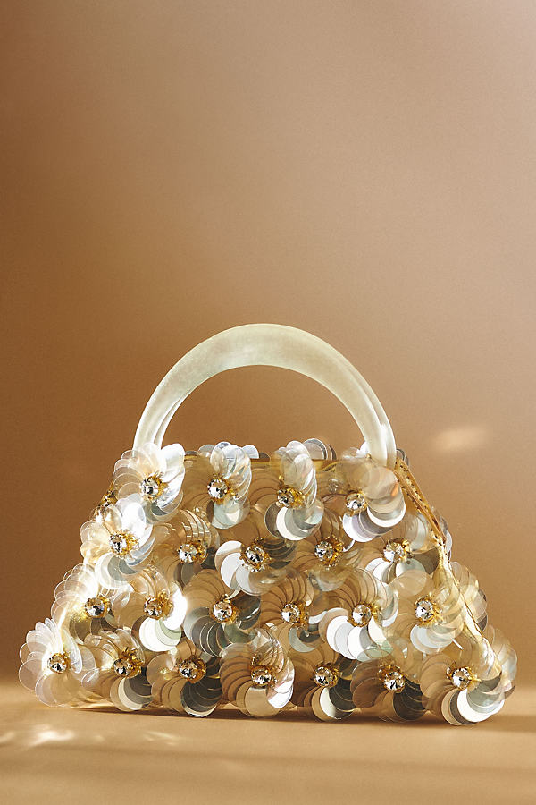 Vanina Eclats De Paquerette Handbag In Gold