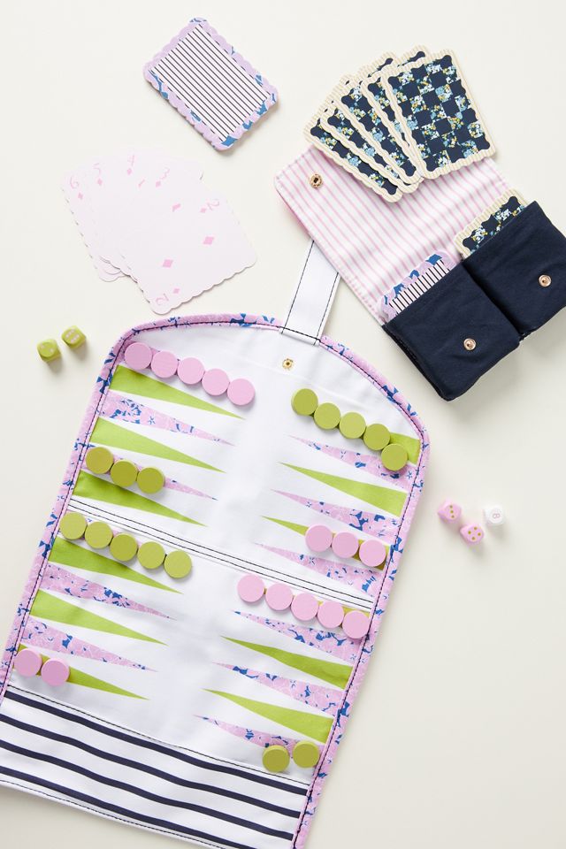 Lizzy Backgammon Roll-Up Travel Set #2